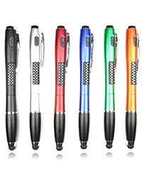Lápiz capacitivo, 2-en-1 Universal visualización táctil lápiz capacitivo + bolígrafo para Smartphone Tablets iPad iPhone Samsung etc., 6X_3-in-1 Stylus