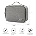 BAGSMART Electronics Travel Organizer Bag for Adaptors, Chargers, iPhone, ipad air, ipad Mini, 9.7'' Ipad Pro, Kindle, Grey