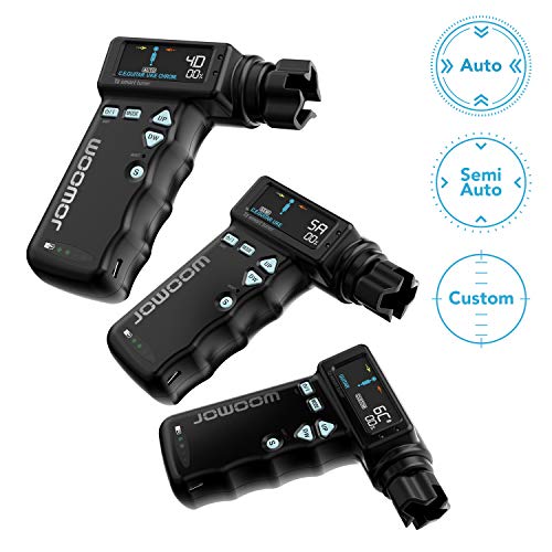 JOWOOM T2 PLUS (2019) Smart Automatic Guitar & Ukulele Tuner | Fast Guitars Auto-Tuner With 180rpm Electric String Winder | USB Rechargeable Battery | Black