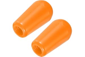 Generic 2Pcs Guitar 3 Way Pickup Switch Tip M4 Plastic Toggle Switch Knobs for LP Electric Guitar, Orange