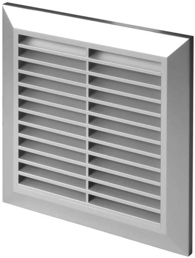 Satin Air Vent Grille 170mm x 170mm with Fly Screen and Fitting Frame Duct Ventilation Cover