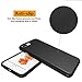 iPhone 7 Plus Case, iPhone 8 Plus Case, Jet Black 2 in 1 Slim TPU Shockproof Protective Anti-Scratch Case Coated Carbon Fiber Finish Surface with PC Hard Frame for Apple iPhone 7 Plus (Black)