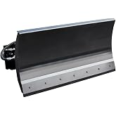 MMS Mini Skid Steer Loader Attachments Hydraulic Dozer Blade, 43" Wide Snow Plow Blade, Max Tilt Angle of 30 &deg;, Loader Accessory for Handling Snow, Accumulated Soil and Debris