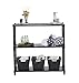 TRINITY Slat Style 3-Tier Adjustable Shelving, Metal Standing Shelf for Commercial or Residential Use in Kitchen, Bathroom, Laundry Room, or Office, 1050 Pound Capacity, Dark Bronze
