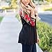 Goddessvan Plus Size Tops, Women Long Sleeve O-Neck Casual Floral Print Shirt Blouse