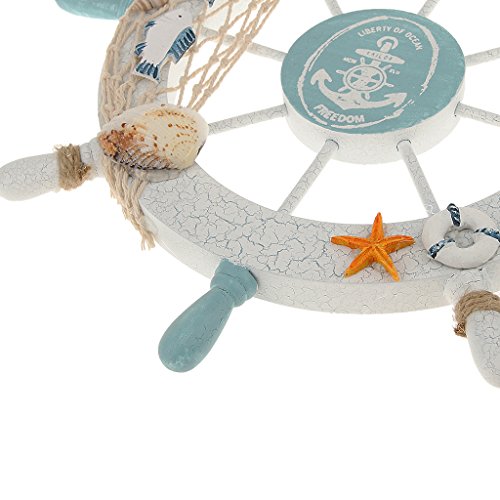4 Rienar+Nautical+Wooden+Steering+Fishing
