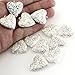 Wholesale 12 PCS Heart Shaped Photo Locket Silver Tone Aromatherapy Essential Oil Diffuser Locket Pendant Hollow Filigree Charm Pendant Bulk for Jewelry Making (Heart)