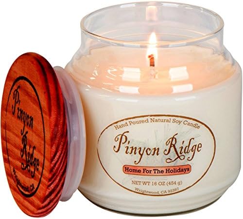 Authentic Hand Poured Natural Soy Candle (16oz) - "Home For The Holidays" - 100 Hour Burn Time - Crafted in the USA by Pinyon Ridge
