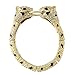 Heirloom Finds Pave Crystal Double Panther Jaguar Baroque Bangle Bracelet Gold Tone