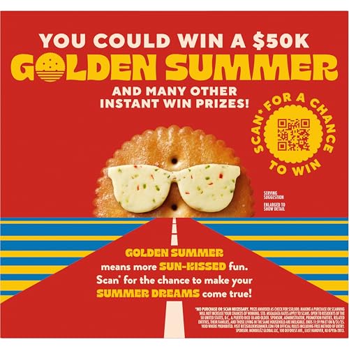 RITZ SUNKISSED CRACKERS, SNACKS FOR KIDS AND ADULTS, LUNCH SNACKS, LIMITED EDITION, 13.7 OZ