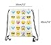 Cevinee™ Portable Gym Sack Pack Drawstring Backpack, Cute Emoji Daily Pull String Bag, Lovely Smile Face Kid's Shcool Bag - Diamond Emoji,White