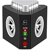Angveirt Ultrasonic Rodent Repellent Plug-in Indoor, Mouse & Rat Deterrent with 12 Strobe Lights and 4 Sound Modes, Electronic Pest Repeller for Home, Garage, Attic, RV - Prevents Nesting & Damage