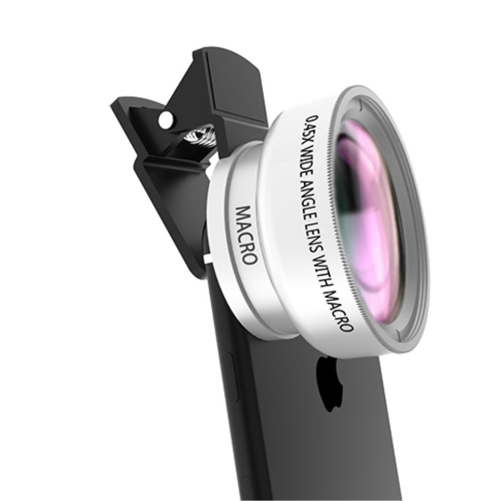 Bidafun 2 in 1 Clip-on Professional Weitwinkel High Definition-Objektiv mit 37mm Gewinde Makro-Objektiv für iPhone SE 6s 6 5s Android und alle anderen Smart Phones Fachkameras Clip on HD Kamera Objektiv Adapter Super Makro Objektiv Handys Samsung
