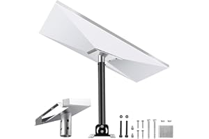 Sactulaz Starlink Gen 3 Mounting Kit - 180° Adjustable Heavy Duty Steel Pivot Mount for Roof/Wall/Pole, Compatible with V3 Standard Satellite Dish, Includes 18" Pole & Pipe Adapter & Accessories