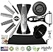 [Zoodly by gekkoZone] Premium 4-Blade Vegetable Spiral Slicer Bundle: New 4-in-1 Large 4 Blade Spiralizer with Recipe eBook, Ceramic Peeler and Pouch - Ultimate Zoodle Slicer