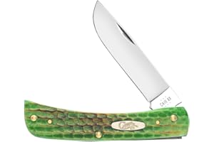 Case XX WR Pocket Knife Sod Buster Jr, Lizardskin Jigged Bone Handles, Item #22848 (6137 SS) 3 5/8 Inches Closed