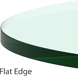 Home Supplies 600mm Tempered Glass Round Table Top Clear 60 cm Edge Polished view 7
