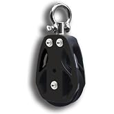 RiaYer Single Swivel Sailing Block-Compact Marine Pulley,T316 Stainless Steel &amp; PA6.6 Nylon Construction,Sailing Hardware