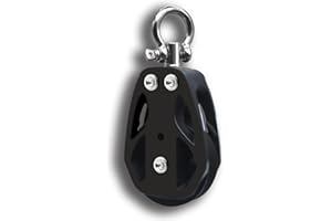 RiaYer Single Swivel Sailing Block-Compact Marine Pulley,T316 Stainless Steel & PA6.6 Nylon Construction,Sailing Hardware