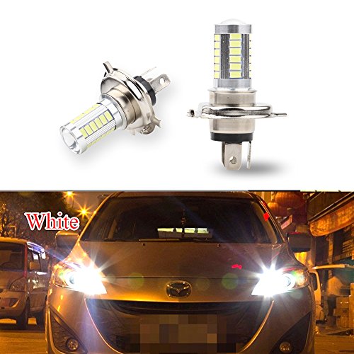 2pcs High Power 5730 33SMD Super Bright White 6500K H4 LED Motorcycle Headlight Bulb Car Daytime Running Light Fog Lamp 12-24V 2pcs High Power 5730 33SMD Super Bright White 6500K H4 LED Motorcycle Headlight Bulb Car Daytime Running Light Fog Lamp 12-24V