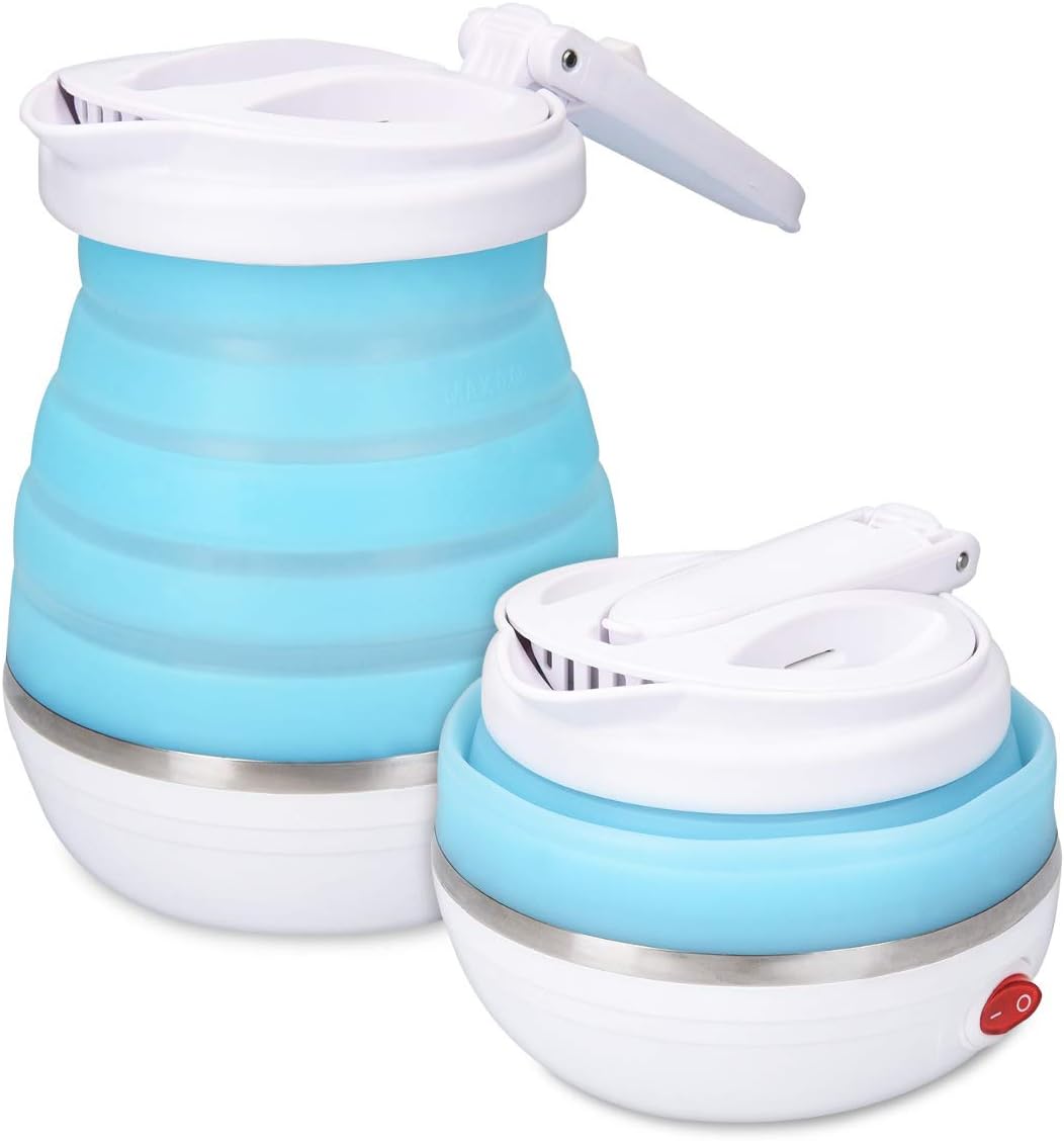 600 ml Travelling Small Collapsible Dual Voltage Water Kettle Portable