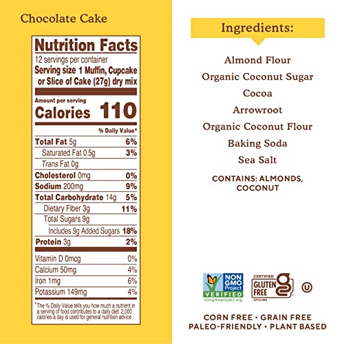 SIMPLE MILLS ALMOND FLOUR BAKING MIX, CHOCOLATE MUFFIN & CAKE MIX – GLUTEN FREE, PLANT BASED, PALEO FRIENDLY, 11.2 OUNCE (PACK OF 1)