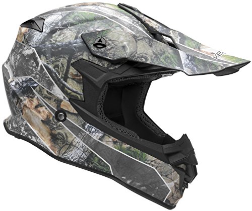 Vega Helmets VF1 Lightweight Dirt Bike Helmet â€“ Off-Road Full Face Helmet for ATV Motocross MX Enduro Quad Sport, 5 Year Warranty (Skull Camo Graphic Large Unisex Adult)