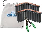 Rain Bird 1800 Series 4" Popup Sprinkler Bundle by IrriFix - 20 Pack - Including Pull Up Tool and IrriFix Storage Bag