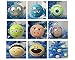 Up, Toy Story, Ratatouille, Monsters Inc. Pixar Themed 8 Piece Holiday Christmas Tree Ornament Set Featuring Dug, Russell, Buzz Lightyear, Hamm, Alien, Remy, Sulley and Mike Wazowski - Shatterproof Plastic Ornaments are Around 2