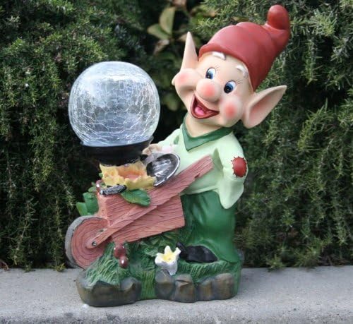Outdoor Garden Decor Dwarf Crackle Ball Solar Light LED