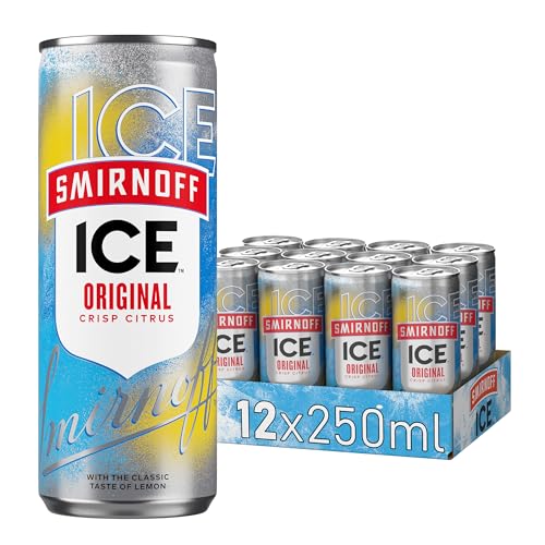 Smirnoff Ice Original,Mixgetränk mit Vodka&Zitronen Geschmack,10% Vol, 12x250ml