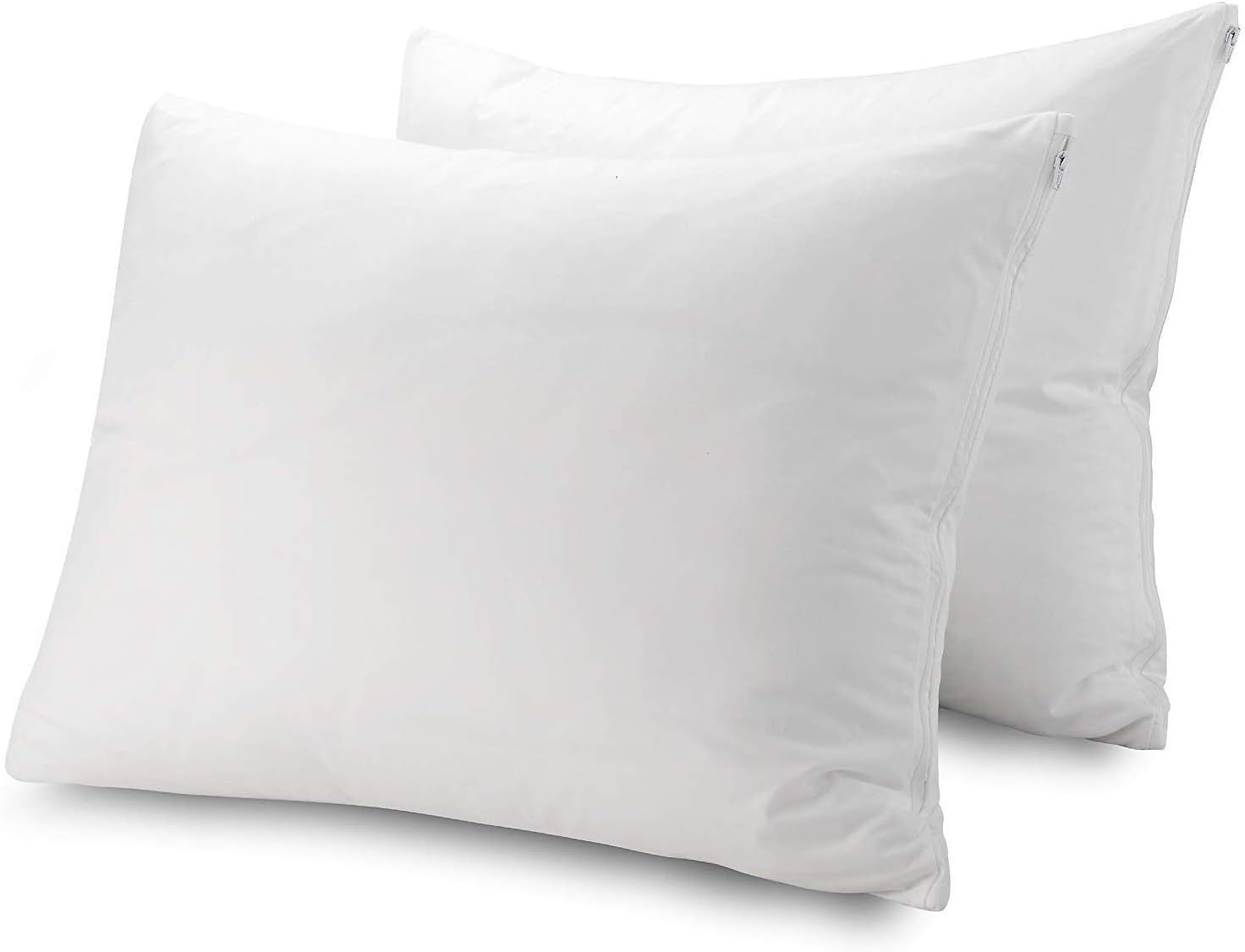 Guardmax 12 Pack Pillow Protectors Bedbug Proof Waterproof Hypoallergenic Covers - Zippered Pillow Cases (Standard): Home & Kitchen