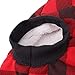 PAWZ Road Dog Plaid Shirt Coat Hoodie Pet Winter Clothes Warm and Soft for Medium and Large Dog Red 2XL