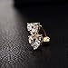 CrazyPiercing Reverse Belly Button Ring, Cross Cubic Zirconia Dangle Body Navel Ring Barbell Piercing 14G (Clear Heart Belly Ring)