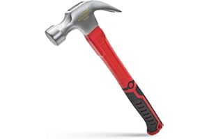 HOUSERAN 16 oz Claw Hammer, Heavy Duty Hammer with Straight Rip Claw & Soft Grip Handle, Smooth Face Hammer for Carpentry, Fr