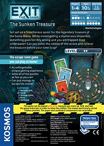 Exit The Sunken Treasure Exit The Game A Kosmos Game Family 