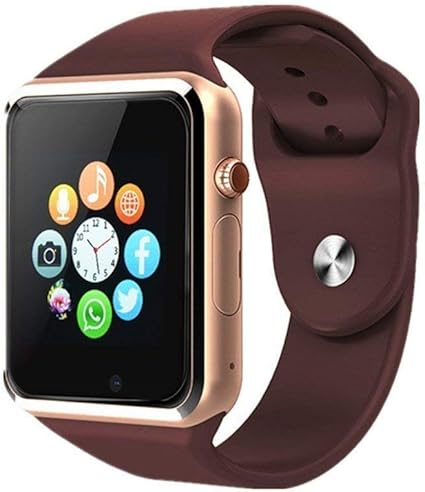 Bluetooth Smart Watch Touch Screen Smartwatch with Camera for Android (Golden)