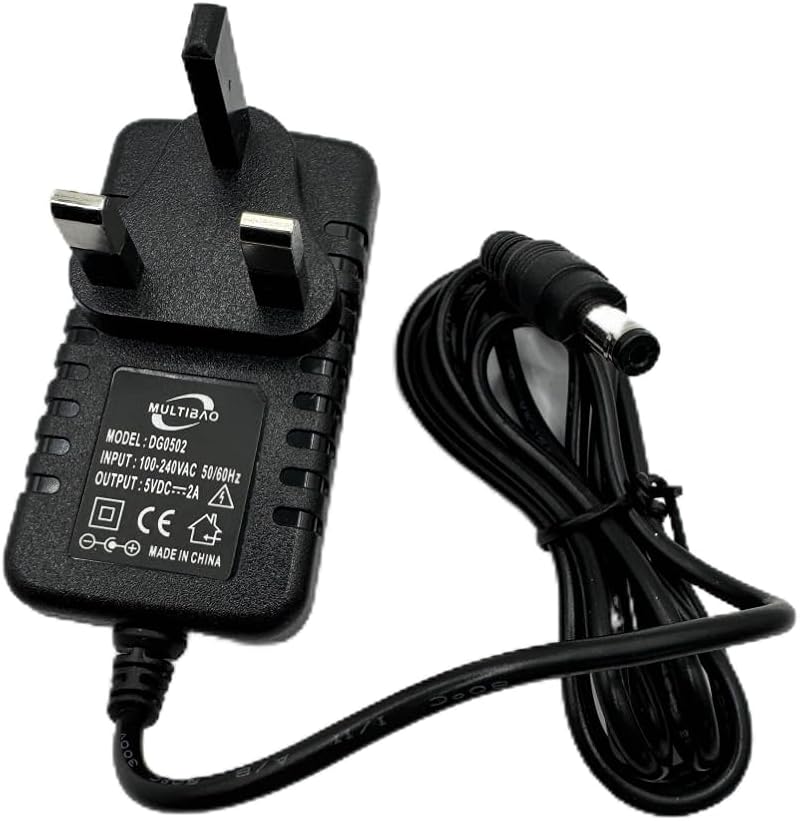 Multibao 5V 2A UK Power Adapter 100-240V AC DC 5.5x2.1mm for LED Strip Router