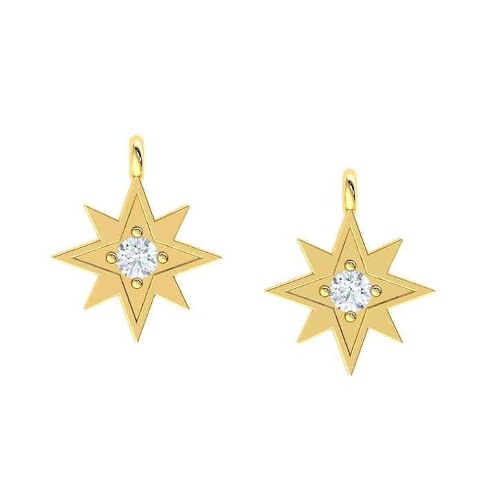 Buy 1 Piece Tiny Star Cubic Zicrconia Pendant Necklaces For Women Teens Girls Diy Charms 16k Yellow Gold Plated Sterling Silver Nickle Free At Amazon In