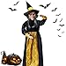 LUKAT Halloween Hanging Witch Decoration Glowing Eyes Talking for Party Haunted House Prop Decor