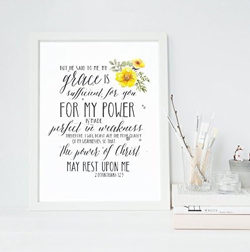 2 Corinthians 12:9 Art Print
