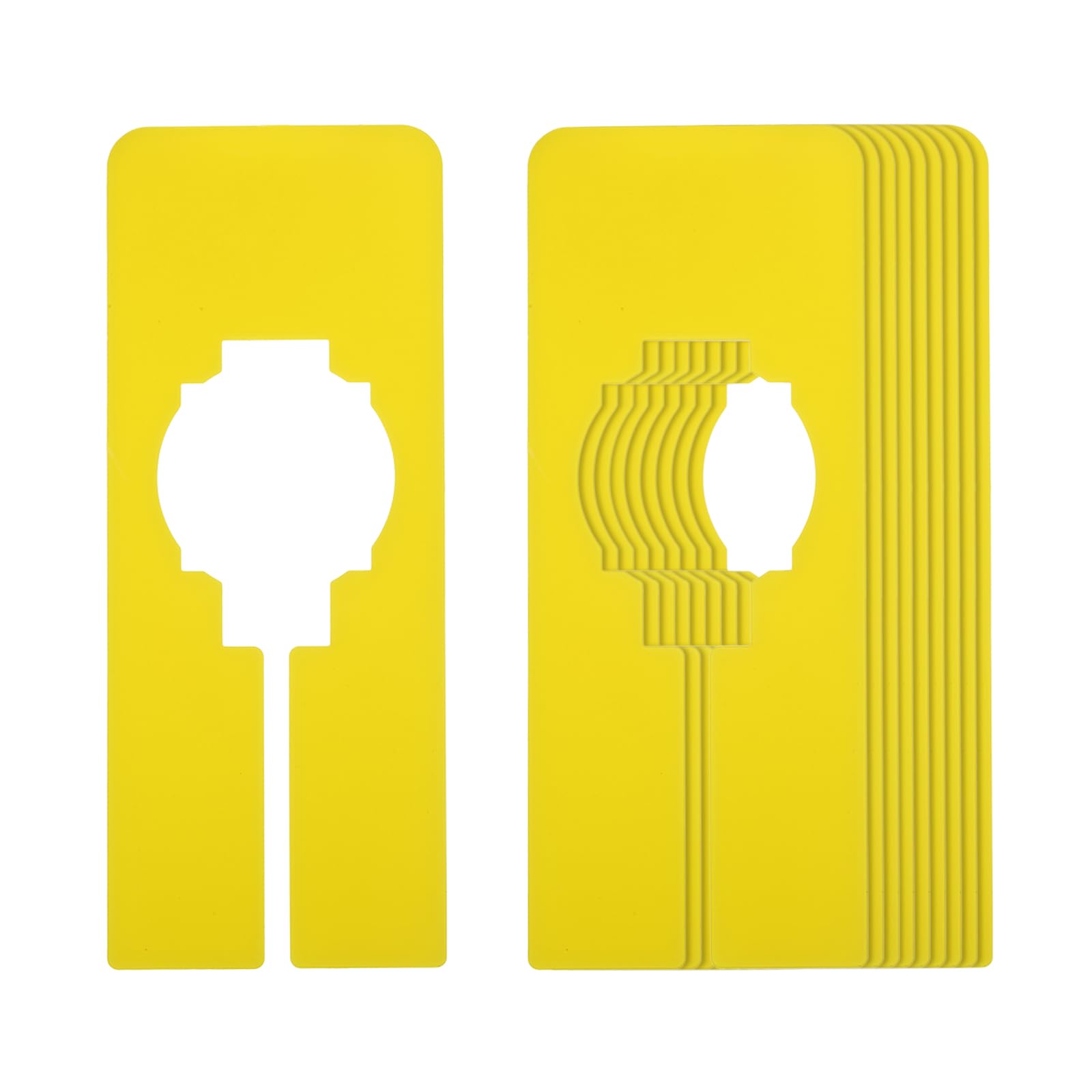 PATIKIL Clothes Dividers for Hanging Clothes, 10 Pack Rectangle Closet Clothing Rack Size Dividers Blank Labels Sorting Rectangular Separator for Closet, Yellow