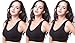 MIRITY Padded Sports Bras for Women Freedom Seamless Spandex Yoga Bra Color Black Size 2XL