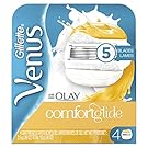 Gillette Venus & Olay Women's Comfortglide Scented 5 Blade Moisture Bar Razor Refills, 4 Count
