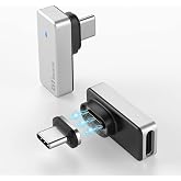 USB C Magnetic Adapter 24Pin (2 Pack), 40Gbps PD 240W Type C Connector | Right Angle, USB 4.0 Data Transfer &amp; 8K 60Hz Video Output for Steam Deck, MacBook Pro/Air, Phones, for iPhone 17/16/15