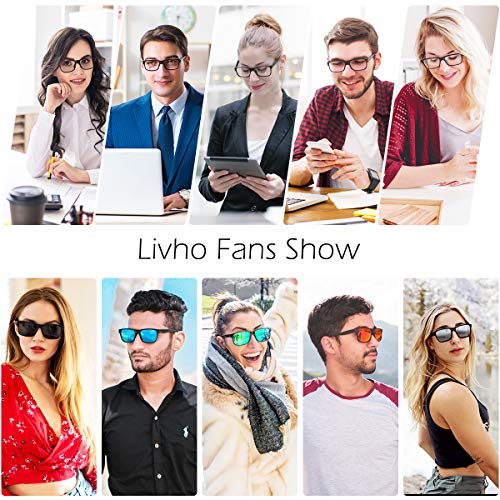 Livho[2 Functions] Blue Light Blocking Computer Glasses,Sunglasses Clip