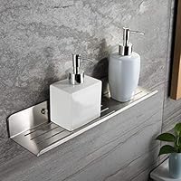 ZUNTO 3m Bathroom Shelf/Shower Caddy - Shower Shelf Self Adhesive (No Drilling) Kitchen Storage Shelf Wall Mounted, Stainless Steel SUS 304