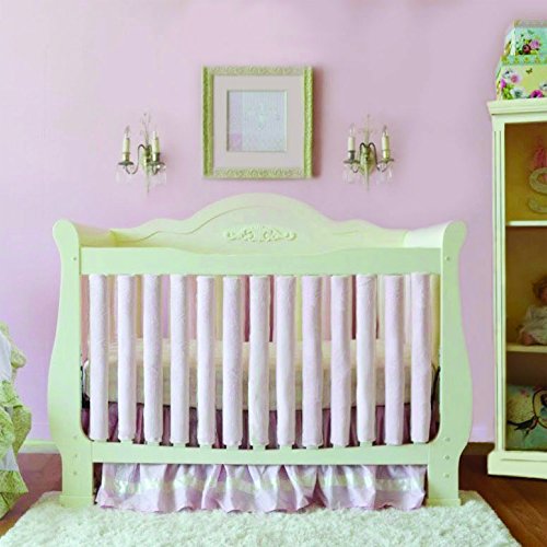 Pure Safety Vertical Crib Liners in Luxurious Pink Minky 38 Pack