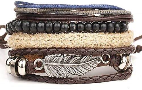 Braided Leather Bohemian Wrap Bracelet