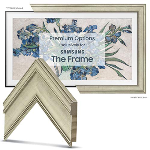 Deco TV Frames Antique White Frame for Any Size Samsung The Frame TV